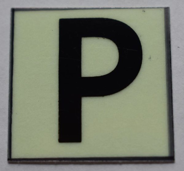 PHOTOLUMINESCENT DOOR NUMBER P SIGN PHOTOLUMINESCENT DOOR NUMBER P SIGN