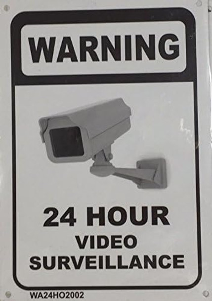 WARNING 24 HOUR VIDEO SURVEILLANCE SIGN WARNING 24 HOUR VIDEO SURVEILLANCE SIGN
