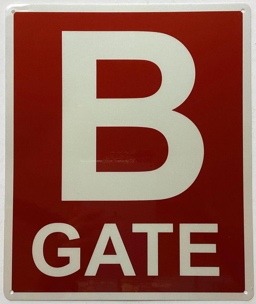 Gate B Sign