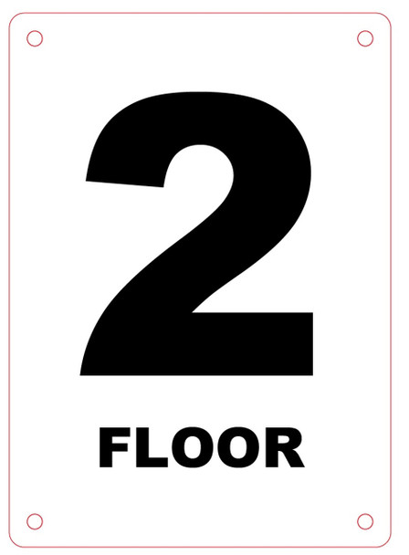FLOOR NUMBER TWO SIGN