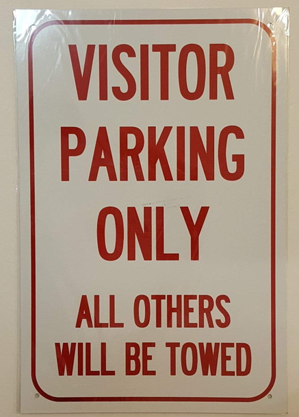 Visitor Parking Only All Others Will Be Towed sign