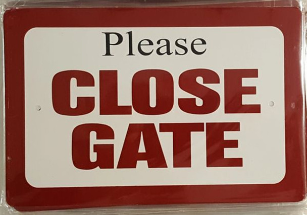 Please Close Gate sign Please Close Gate sign