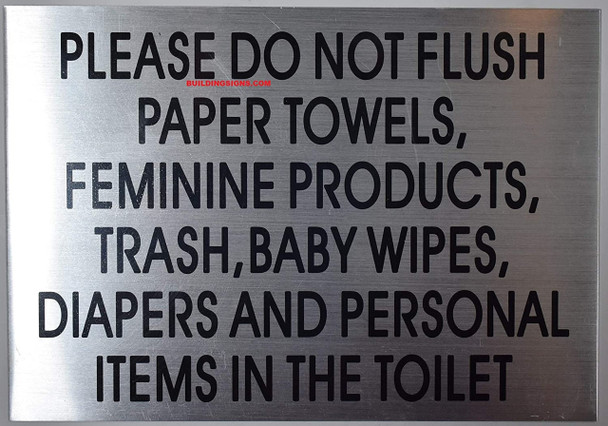 Please DO NOT Flush Paper TOWELS Feminine Products, Trash Baby Wipes, Diapers and Personal Items in The Toilet SignToilet Sign Please DO NOT Flush Paper TOWELS Feminine Products, Trash Baby Wipes, Diapers and Personal Items in The Toilet SignToilet Sign
