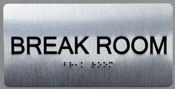 Break Room Sign-Tactile Signs  Silver -Floor Number Tactile Touch Braille Sign-Tactile Signs Break Room Sign-Tactile Signs  Silver -Floor Number Tactile Touch Braille Sign-Tactile Signs