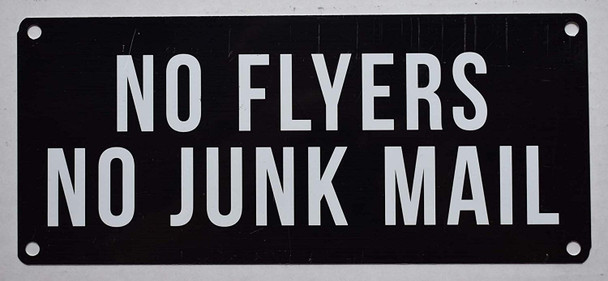 NO Flyers NO Junk Mail Sign NO Flyers NO Junk Mail Sign