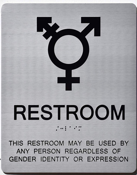 Gender Neutral Symbols Restroom Wall Sign Gender Neutral Symbols Restroom Wall Sign