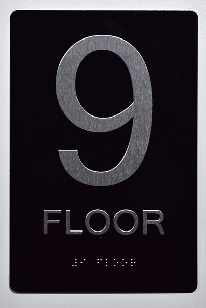 Floor Number Sign-Tactile Signs 9TH Floor Sign-Tactile Signs Floor Number Sign-Tactile Signs 9TH Floor Sign-Tactile Signs