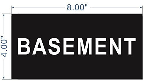 Floor number Sign -Basement sign Engraved Plastic