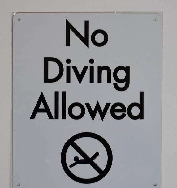 NO Diving Allowed Sign NO Diving Allowed Sign
