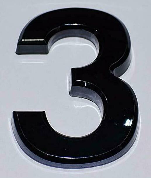 Apartment Number Sign/Mailbox Number Sign, Door Number Sign. Number 3