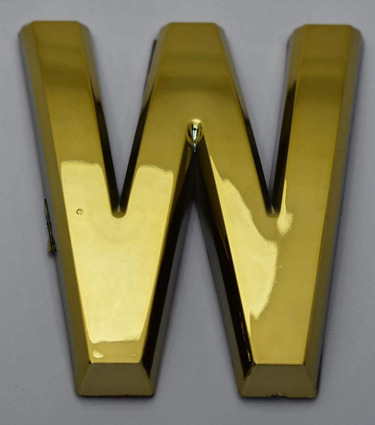 Apartment Number/Mailbox Number, Door Number. Letter W Gold Apartment Number/Mailbox Number, Door Number. Letter W Gold