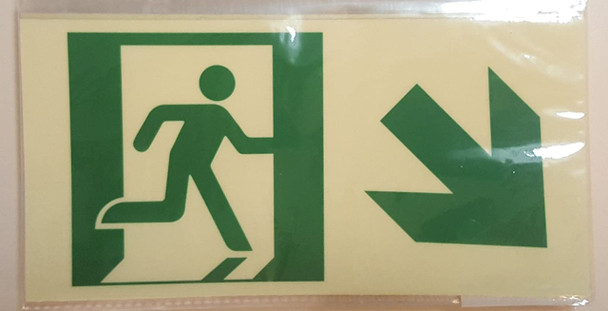 RUNNING MAN DOWN RIGHT ARROW EXIT
