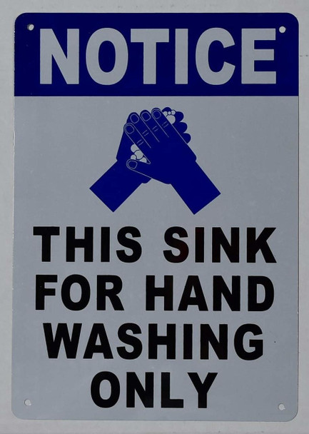 This Sink for Hand Washing ONLY Sign with English Text and Symbol Sign This Sink for Hand Washing ONLY Sign with English Text and Symbol Sign