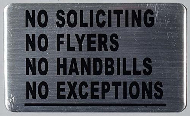 NO Soliciting NO Flyers NO HANDBILLS Sign NO Soliciting NO Flyers NO HANDBILLS Sign
