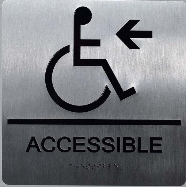ACCESSIBLE Left Arrow Sign-Tactile Signs ACCESSIBLE Left Arrow Sign-Tactile Signs