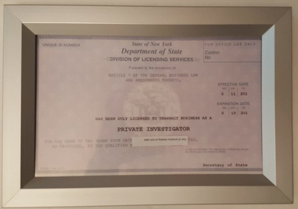 NYS Registration Certificate Frame NYS Registration Certificate Frame