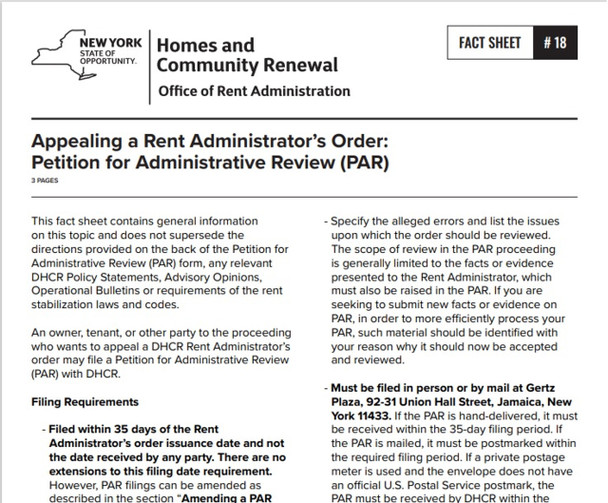 Fact Sheet #4: Lease Renewal in Rent Stabilized Apartments Fact Sheet #4: Lease Renewal in Rent Stabilized Apartments