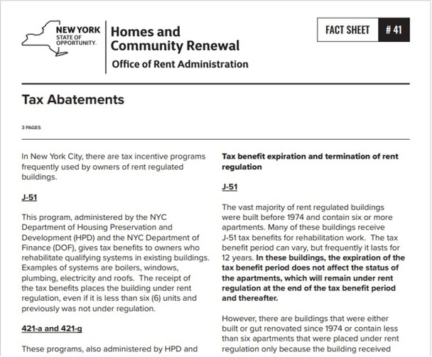 Fact Sheet #41: Tax Abatements Fact Sheet #41: Tax Abatements