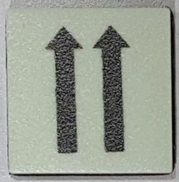 PHOTOLUMINESCENT 2 UP ARROWS SIGN The Liberty Line PHOTOLUMINESCENT 2 UP ARROWS SIGN The Liberty Line