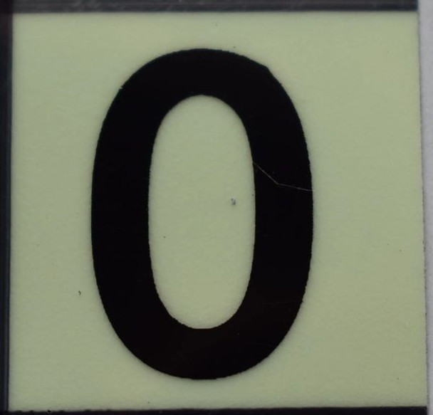 PHOTOLUMINESCENT DOOR NUMBER 0 SIGN PHOTOLUMINESCENT DOOR NUMBER 0 SIGN