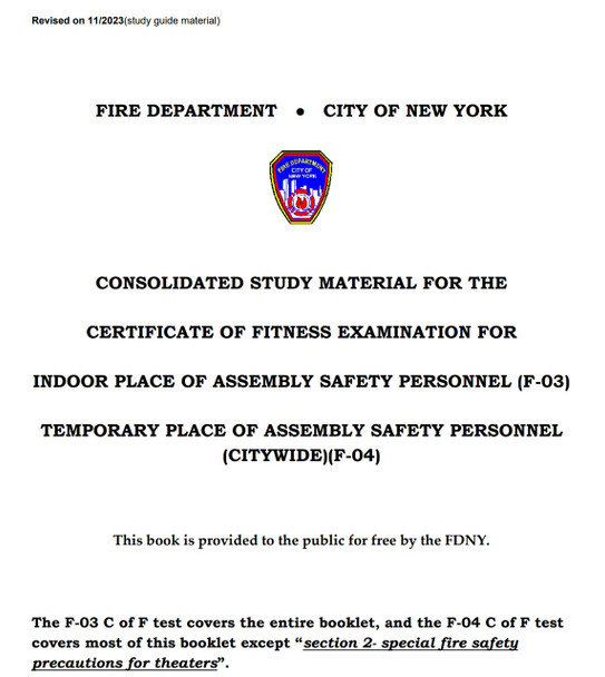 CONSOLIDATED STUDY MATERIAL FDNY 2023 CONSOLIDATED STUDY MATERIAL FDNY 2023