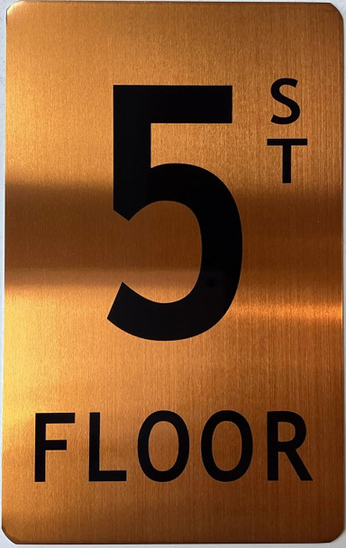 GOLD FLOOR NUMBER SIGN, aluminum, Size 5x8 inch The Gold Mountain Line GOLD FLOOR NUMBER SIGN, aluminum, Size 5x8 inch The Gold Mountain Line