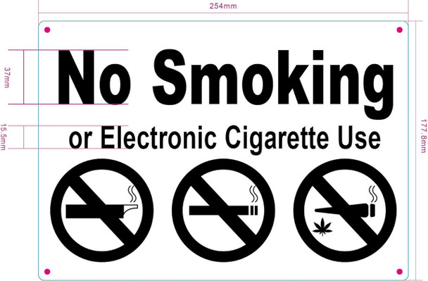 NYC No smoking or electronic cigarette use HPD Signage
