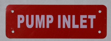 Pump Inlet Valve Sign (RED Reflective, Aluminium 2X6)