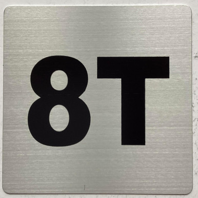 Apartment number 8T sign - UNIT NUMBER 8T SIGN (SILVER, SIZE 4x4 inch ...