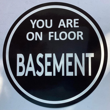 YOU ARE ON FLOOR BASMENT STICKER -FLOOR BASEMENT NUMBER STICKER (PVC ...