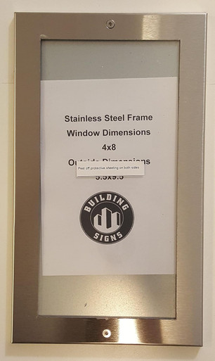 DIRECTORY FRAME 4 x 8 STAINLESS STEEL