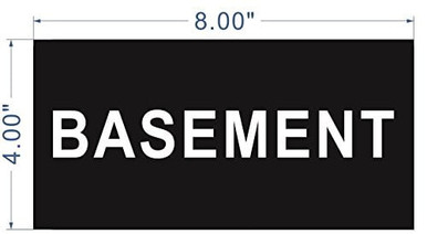 Floor number Sign -Basement sign Engraved Plastic