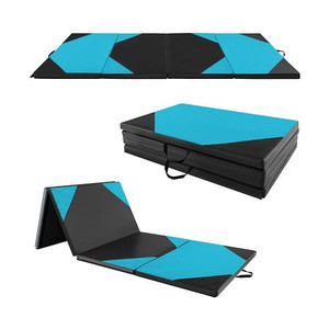 10 Feet x 4 Feet x 2 Inch Folding Exercise Mat with Hook and Loop Fasteners-Navy - Color: Navy D681-FH10100NY 10 Feet x 4 Feet x 2 Inch Folding Exercise Mat with Hook and Loop Fasteners-Navy - Color: Navy D681-FH10100NY