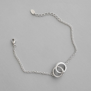 Party Double Loops Curb Chain 925 Sterling Silver Bracelet R866-HFH_572509984175 Party Double Loops Curb Chain 925 Sterling Silver Bracelet R866-HFH_572509984175