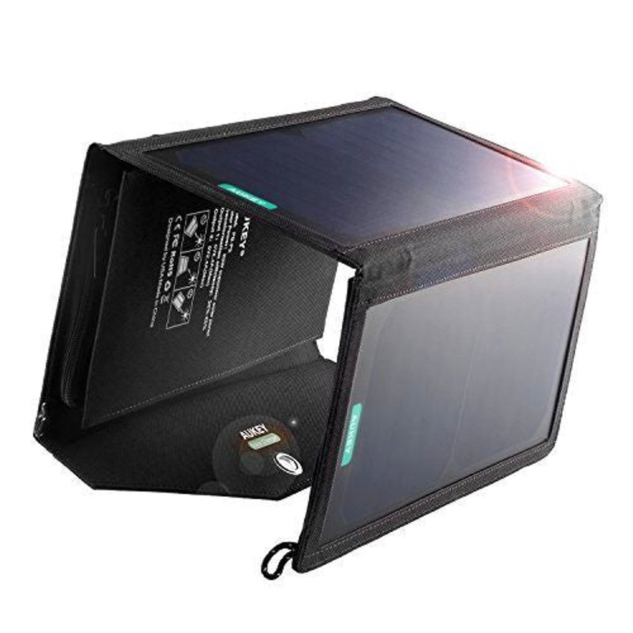 AUKEY 20W Solar Charger Dual USB Port Foldable Portable Fast Charging  Technology - Wires Computing