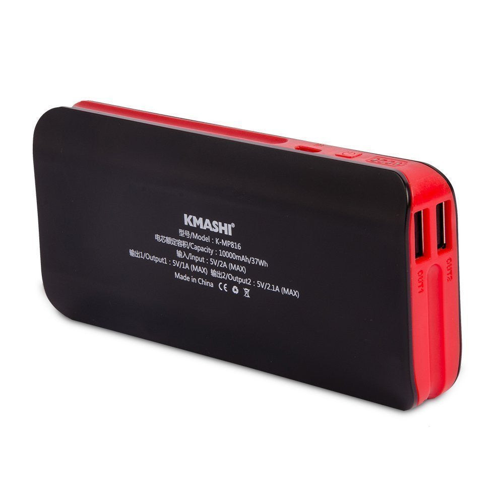 KMASHI 10000mAh External Battery Power Bank, Portable Charger