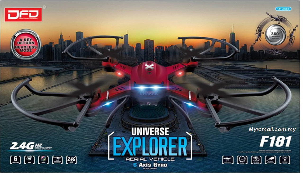 F181 Professional RC Quadcopter with 2MP Camera HD 2.4G 6Axis RC