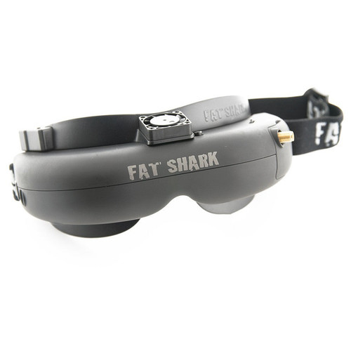 Fat Shark Attitude V3 FPV Goggles w/ Black Fan Face Plate and 3D Support