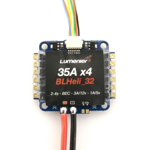 Lumenier BLHeli_32 32bit 35A 4-in-1 ESC 2-4s w/ BEC 3A/12v, 1A/5v, DSHOT 1200