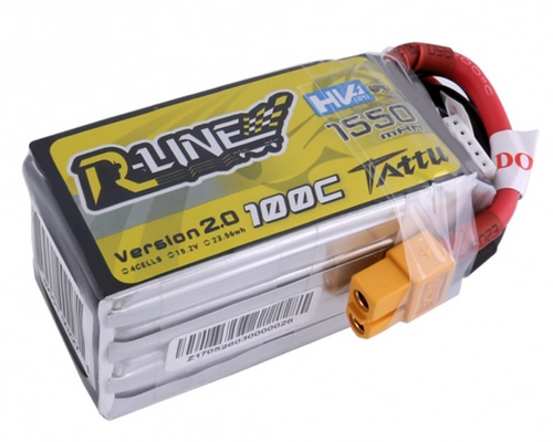 TATTU R-Line 1550mAh 4s 100c Lipo Battery V2