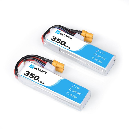 BETAFPV 350mAh 2s XT30 Lipo Battery (2 Pcs)