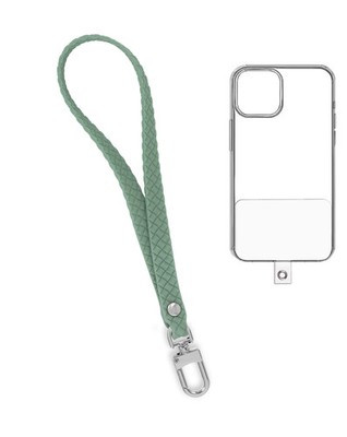 Silicone Braided Wrist Lanyard (0.4ft) (PINE NEEDLE GREEN)