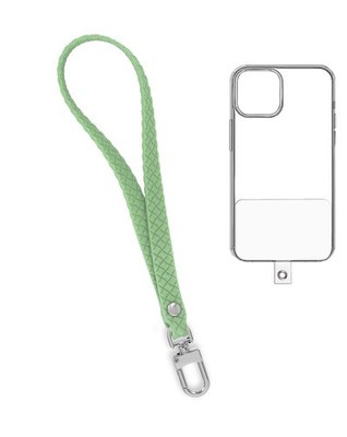 Silicone Braided Wrist Lanyard (0.4ft) (MATCHA GREEN)
