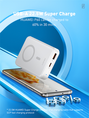 LDNIO PQ16 Magnetic Wireless Power Bank (WHITE) (10000 mAh)