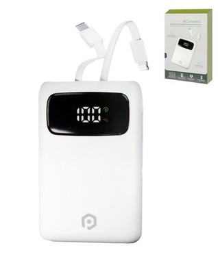 POMGEAR Power4Connect Rapid Charge Portable Power Bank with Digital Display (WH
