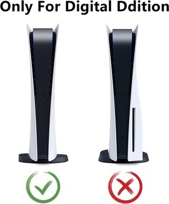 Faceplate Cover (BLACK) (2 Piece Set) for PlayStation 5 Digital Edition (NO LOG