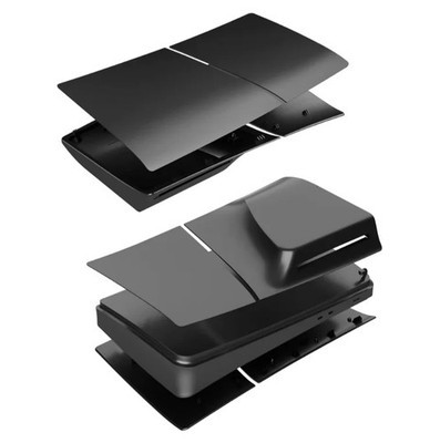 Faceplate Cover (BLACK) (4 Piece Set) for PlayStation 5 Slim Disc Edition (NO L