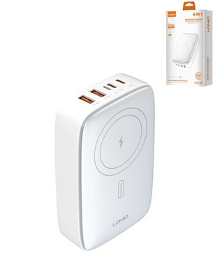LDNIO Q4010 2x USB A+ 2x USB C Desktop + Wireles Charger (140W) (SILVER)
