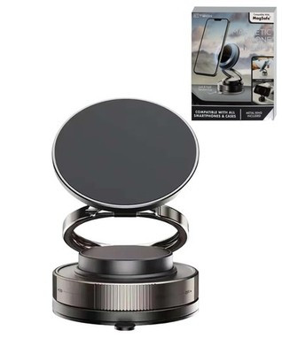 Slim and Portable Foldable Magnetic Car Mount with Secure Lock Suction