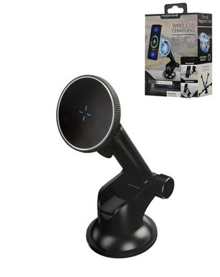 Wireless Charging Magnetic Car Mount (15W) - BLACK